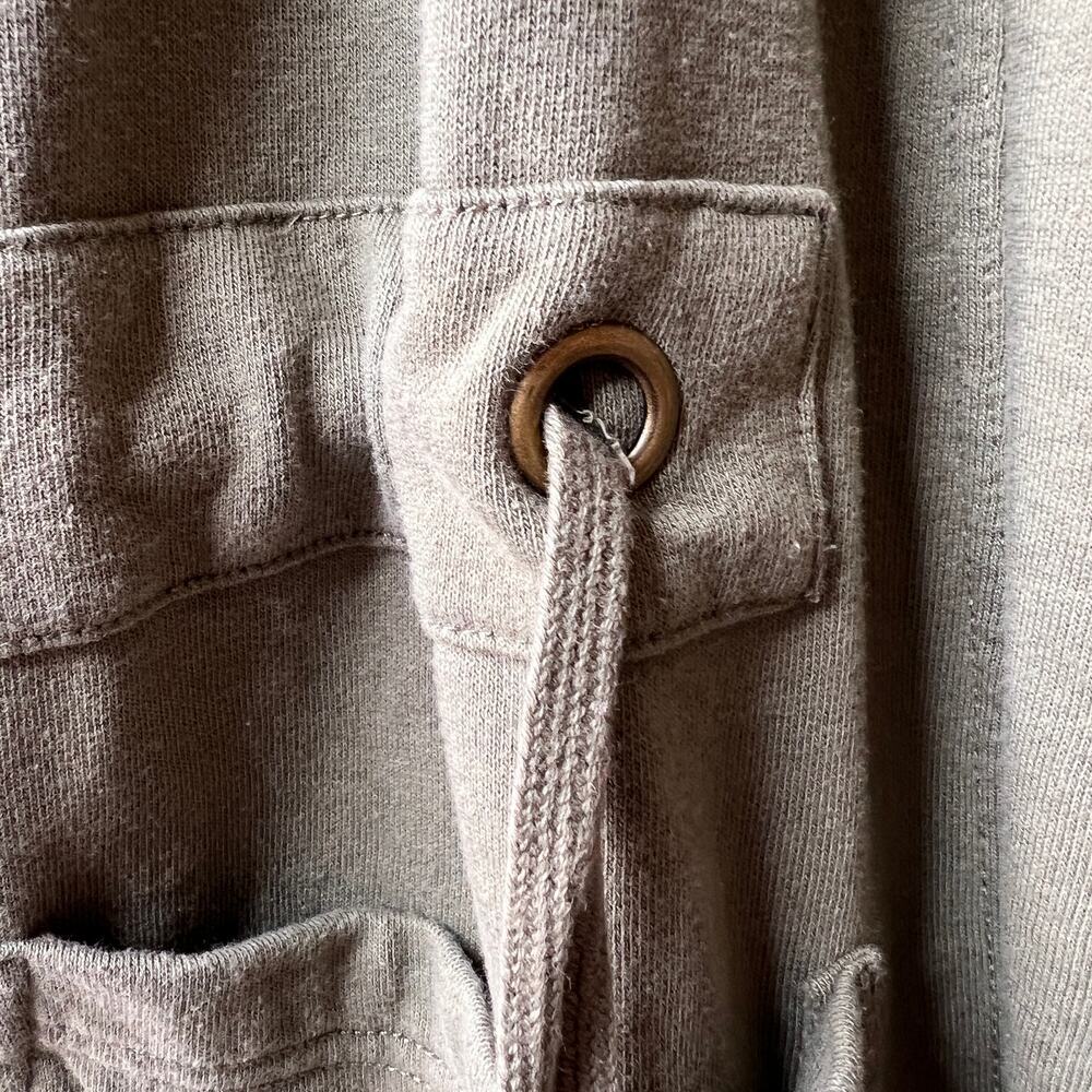 Knox Rose Jacket Womens Size XL Olive Green Drape Front Cotton Blend Pockets - Picture 7 of 16